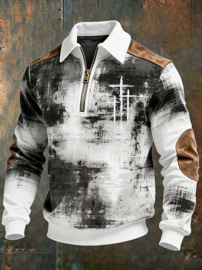 Men's Faith Print Hoodie-Fast Shipping