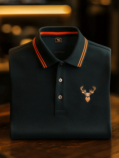 Men's Vintage Business Long Sleeve Polo Shirt
