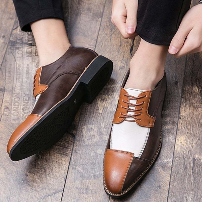 Men'S Patchwork Formal Business Casual Leather Shoes