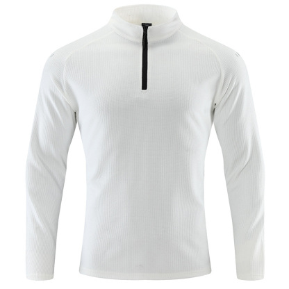Men's Basic Quick-Drying, Breathable, Stretchy Zip-Up Top