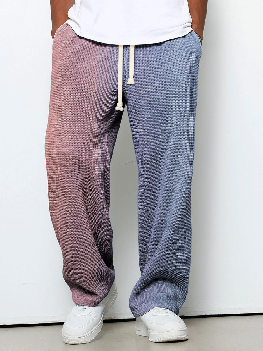 Men's Geometry Color Gradient Art Print Casual Suit Pants