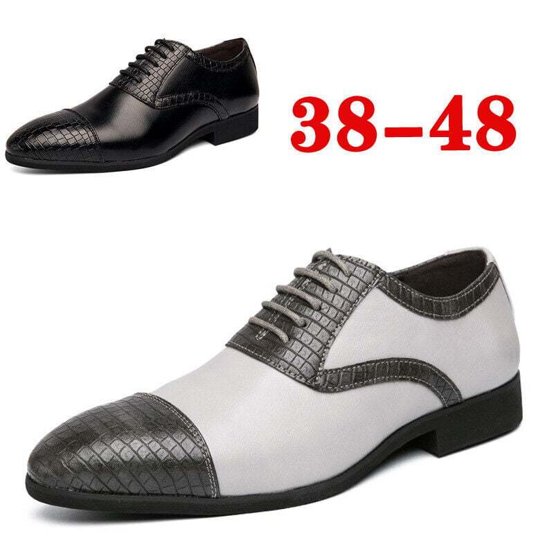 Business Casual Fashion Color Contrast Men'S Leather Shoes