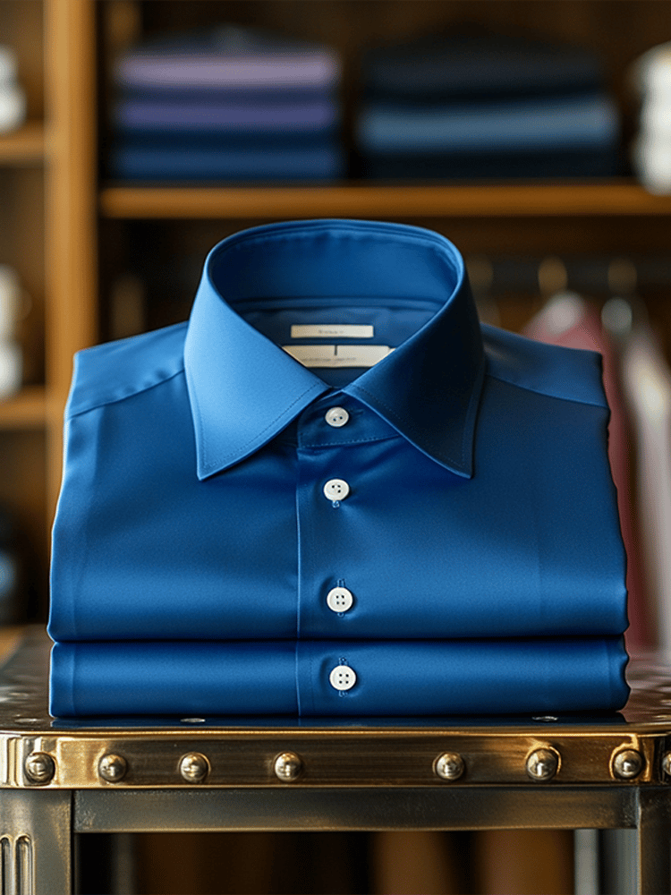 Men's Luxury Silk Business Classic Long Sleeve Shirt