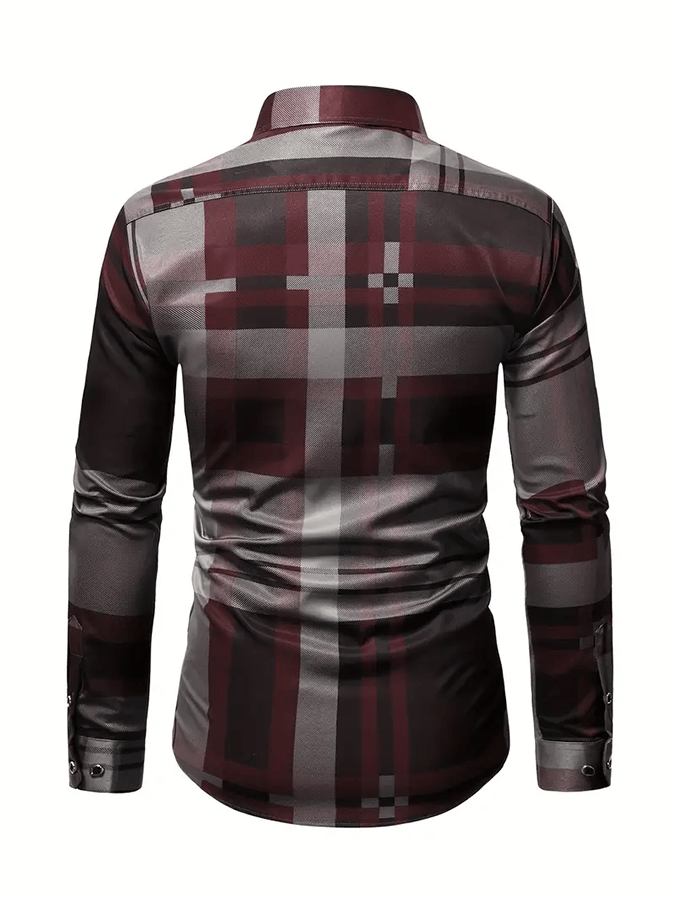 Men's Plaid Business Casual Shirt