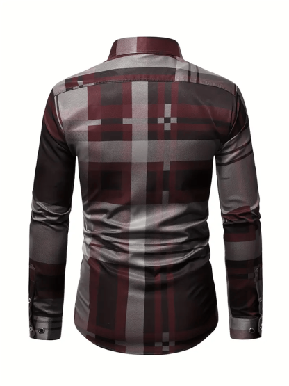 Men's Plaid Business Casual Shirt