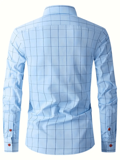 Men's Plaid Business Casual Shirt