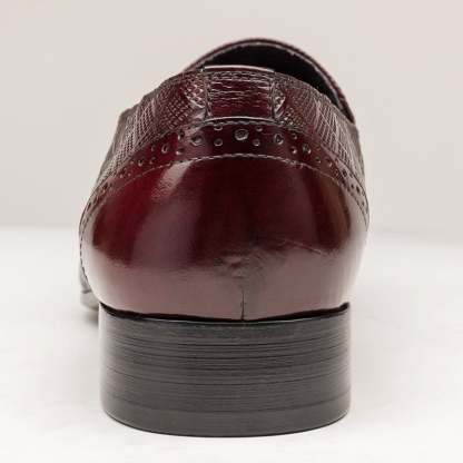 Fashion Carved Buckle Design Business Men'S Leather Shoes