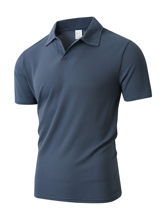 Men's Classic Waffle Lapel Polo Jacket