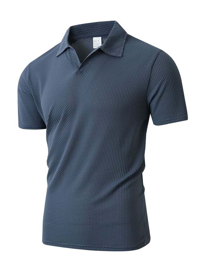 Men's Classic Waffle Lapel Polo Jacket