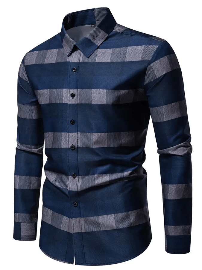 Men's Plaid Business Casual Shirt