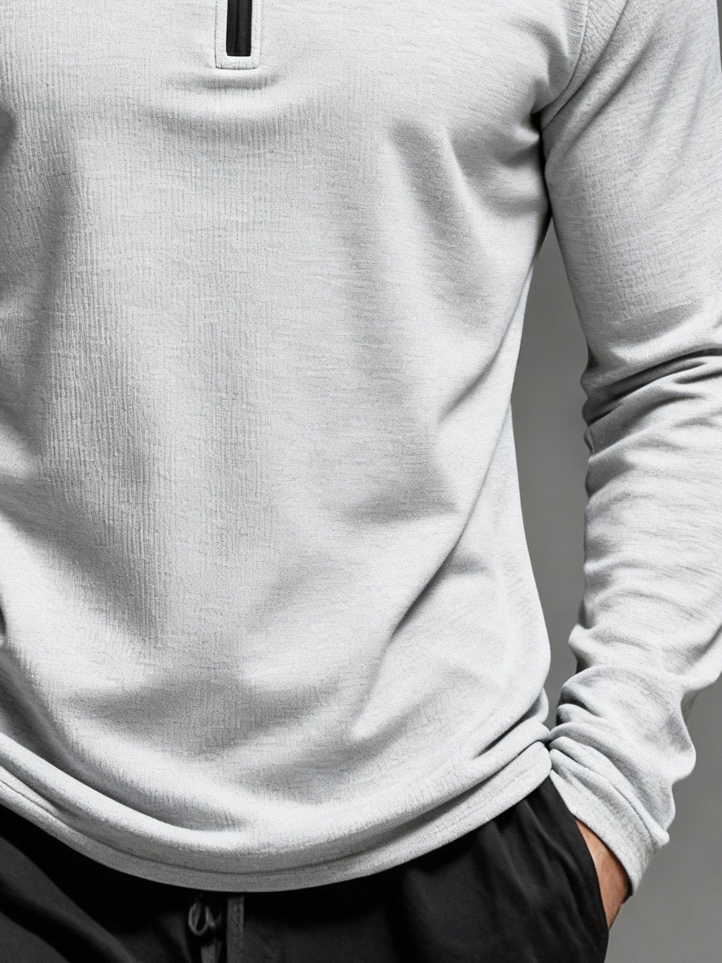 Men's Basic Quick-Drying, Breathable, Stretchy Zip-Up Top