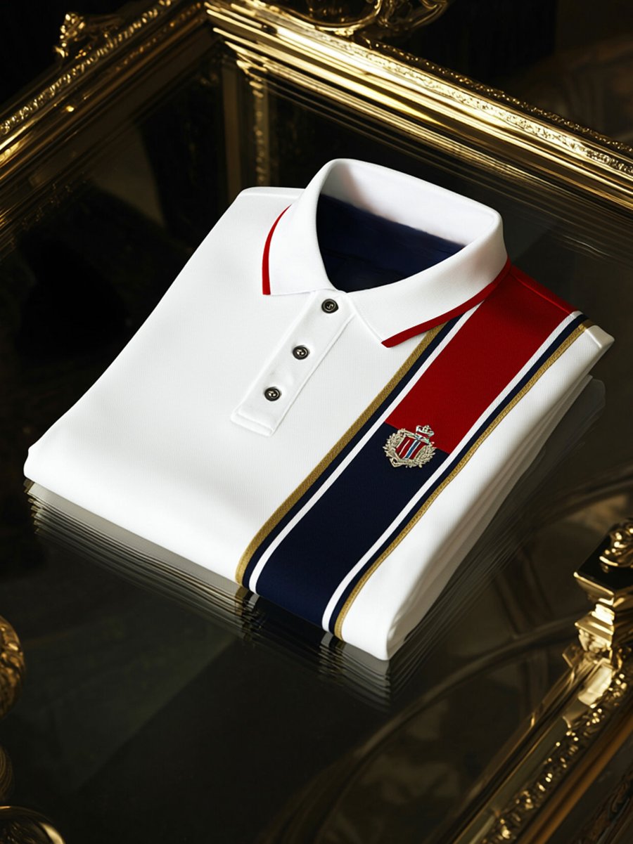 Men's Vintage Business Long Sleeve Polo Shirt