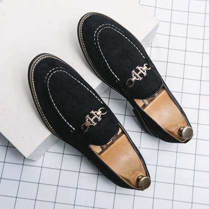 Fashion Trend British Style Business Casual Suede Loafers
