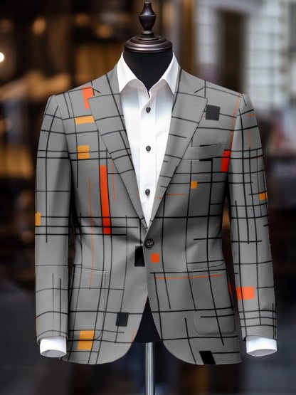 Men's Vintage Casual Paisley Blazer
