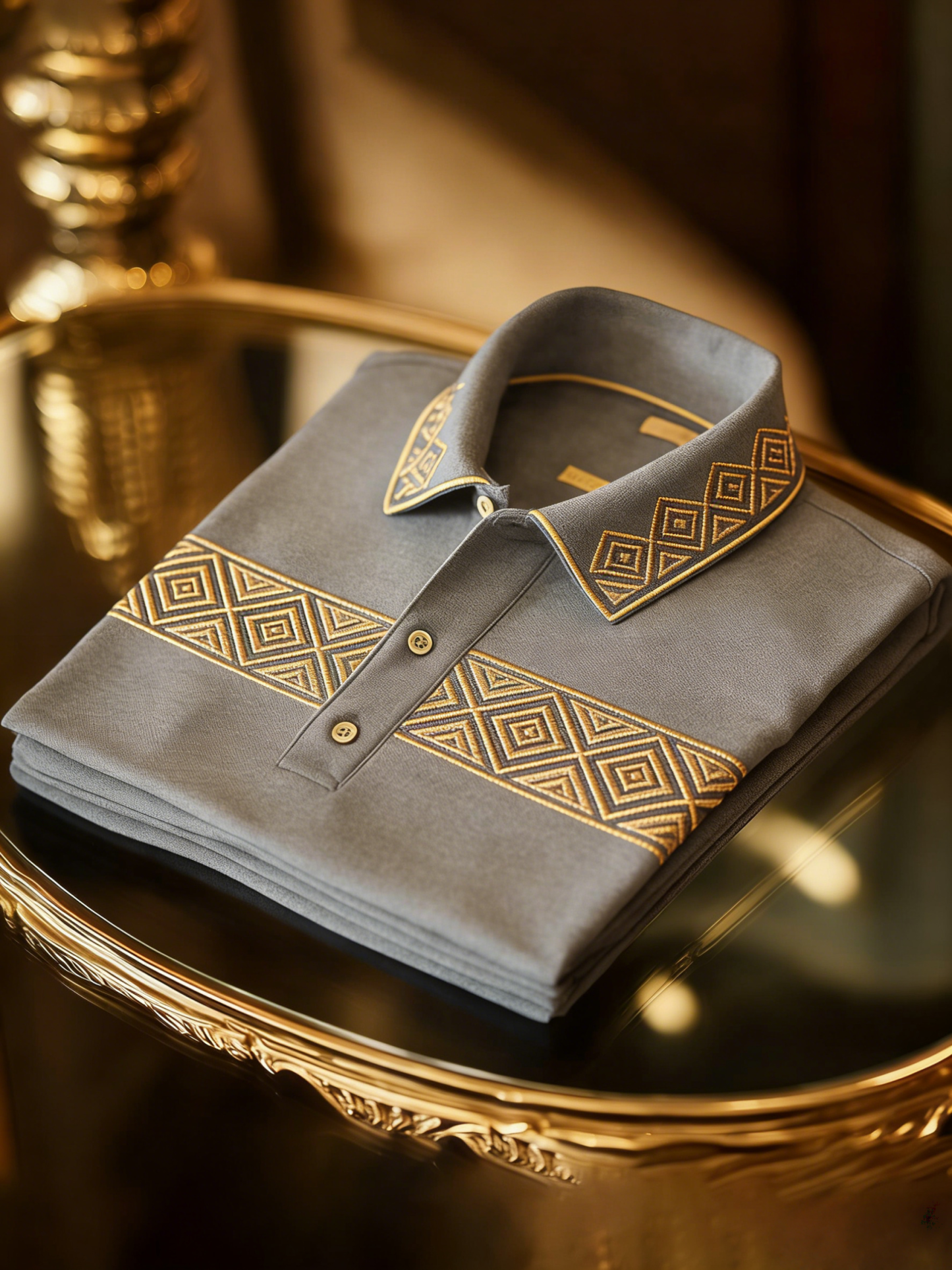 Men's Classic Business Button Short Sleeve Polo Shirt