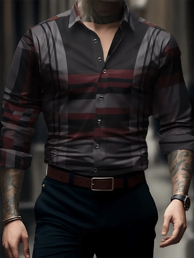 Men's Plaid Business Casual Shirt