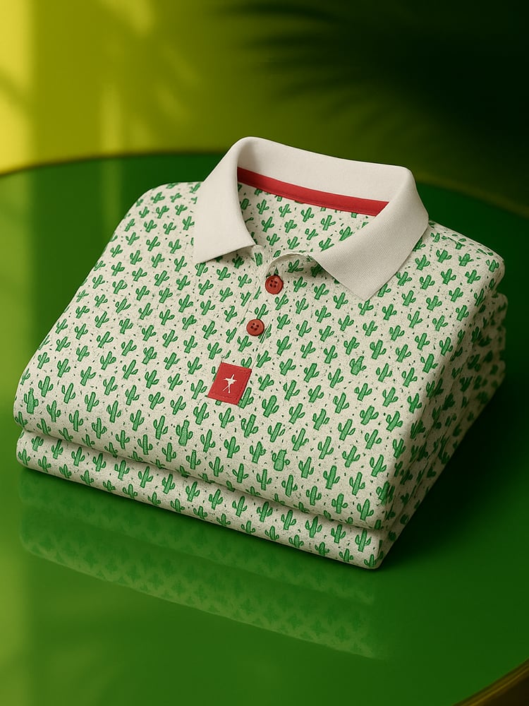 Men's Classic Business Old Money Button Short Sleeve Prick Polo Shirt