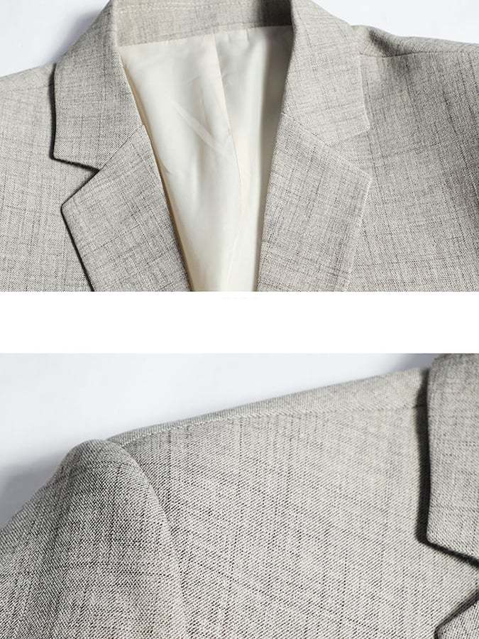 Men's Work Office Notched Collar Solid Regular Fit Blazer