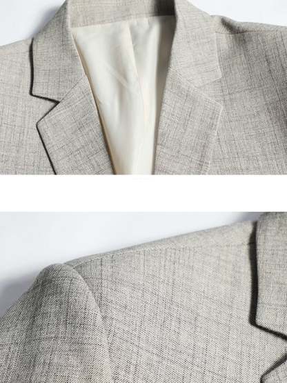 Men's Work Office Notched Collar Solid Regular Fit Blazer