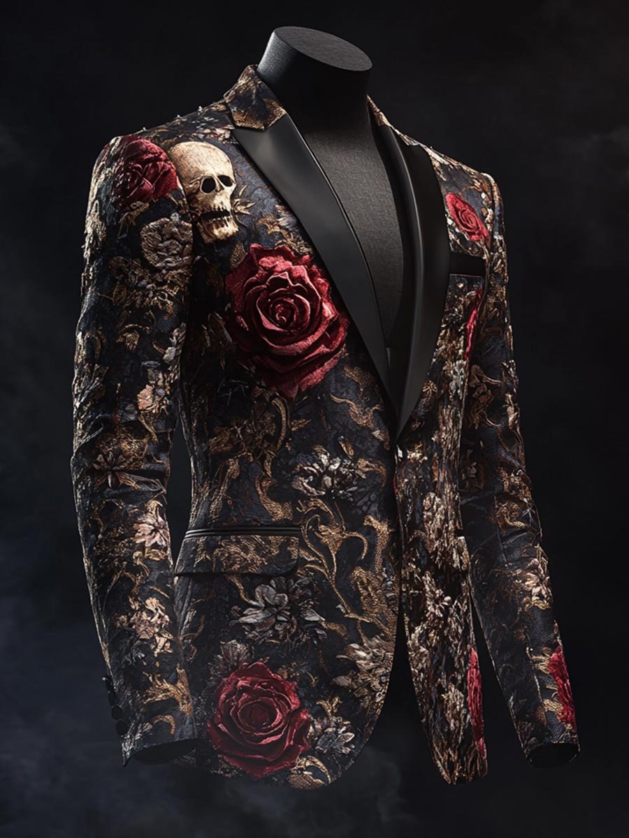 Men's Luxury Casual Business Skull Blazer