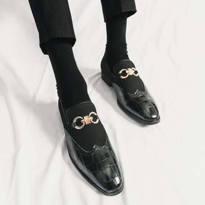 Men'S Fashionable British Style Patchwork Casual Shoes