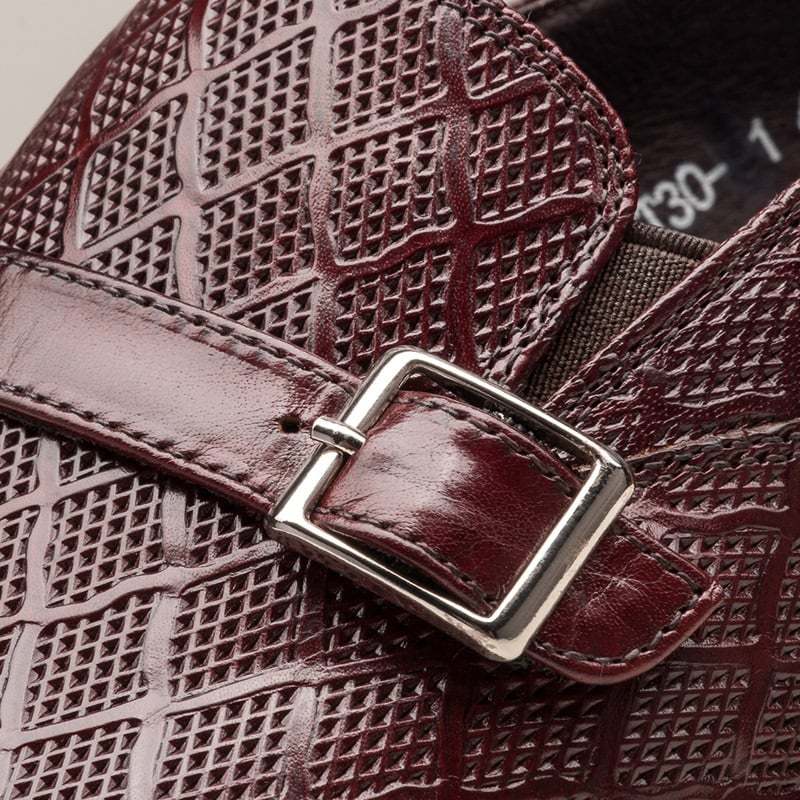 Fashion Carved Buckle Design Business Men'S Leather Shoes