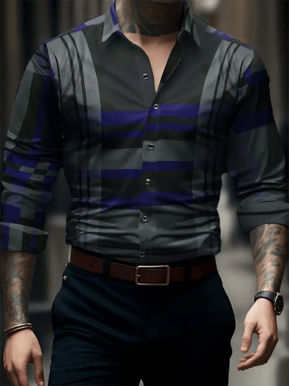 Men's Plaid Business Casual Shirt
