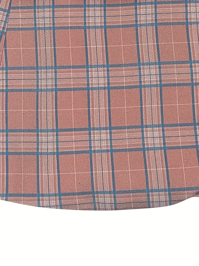 Men's Fashionable Plaid Design Single-Breasted Pocket Design Casual Suit