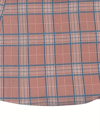 Men's Fashionable Plaid Design Single-Breasted Pocket Design Casual Suit