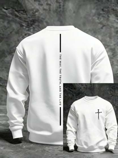 Men's Faith Print Casual Sweatshirt-Fast Shipping