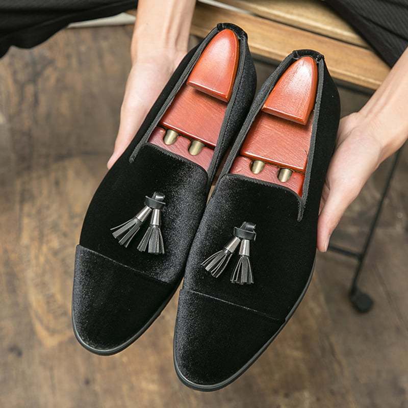 Fashionable And Versatile Breathable Tassel Design Casual Leather Shoes