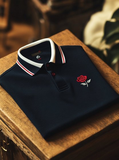 Men's Business Luxury Printed Button Short Sleeve Polo Shirt