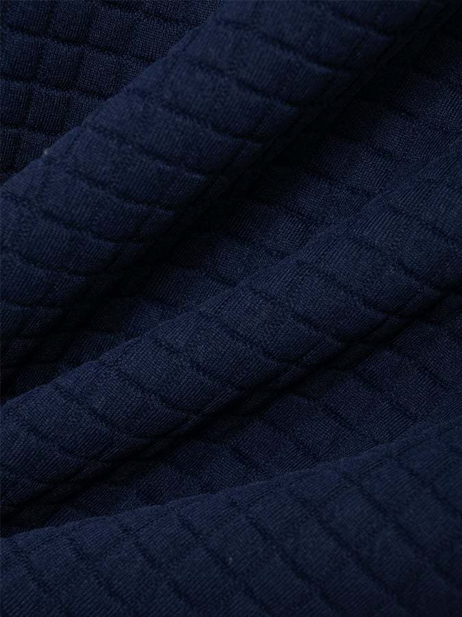 Men's Classic Colorblock Jacquard Plaid Lapel Polo Jacket