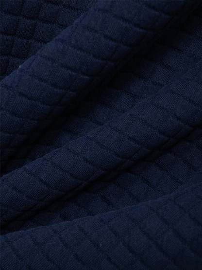 Men's Classic Colorblock Jacquard Plaid Lapel Polo Jacket