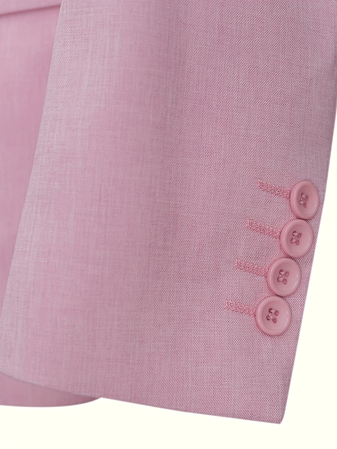 Men's Fashionable Solid Color Design Single-Breasted Pocket Design Casual Suit