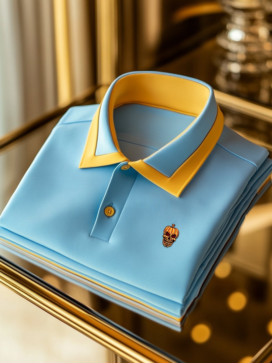 Men's Business Casual Artistic Button Short Sleeve Polo Shirt