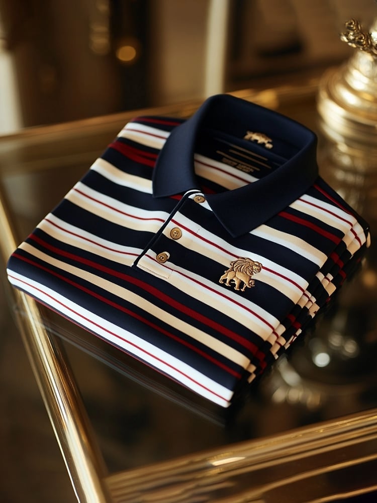 Men's Business Casual Button Short Sleeve Polo Shirt