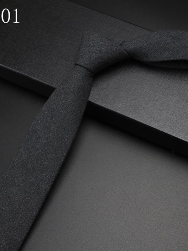 Men's British Solid Color Retro Gentleman Shirt Tie