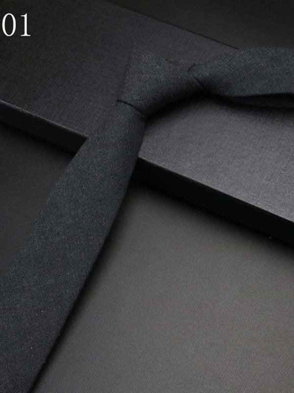 Men's British Solid Color Retro Gentleman Shirt Tie