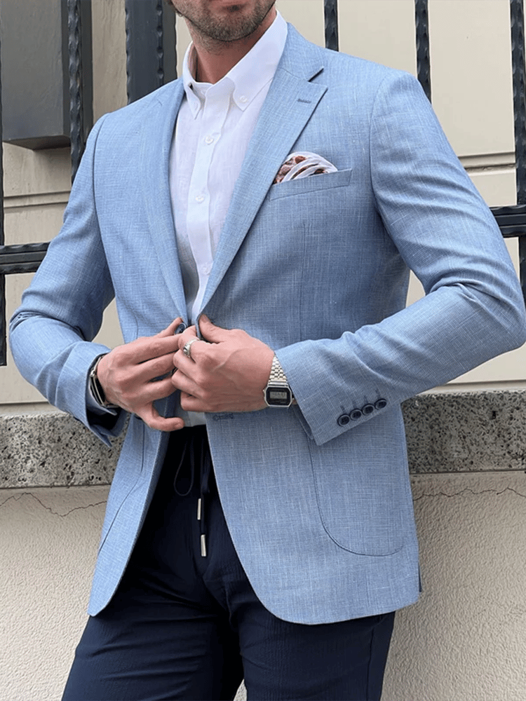 Men's Business Casual Large Pocket Solid Color Blazers