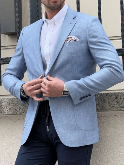 Men's Business Casual Large Pocket Solid Color Blazers