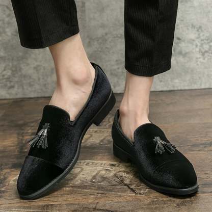 Fashionable And Versatile Breathable Tassel Design Casual Leather Shoes