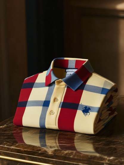 Men's Check Business Casual Short Sleeve Polo Shirt