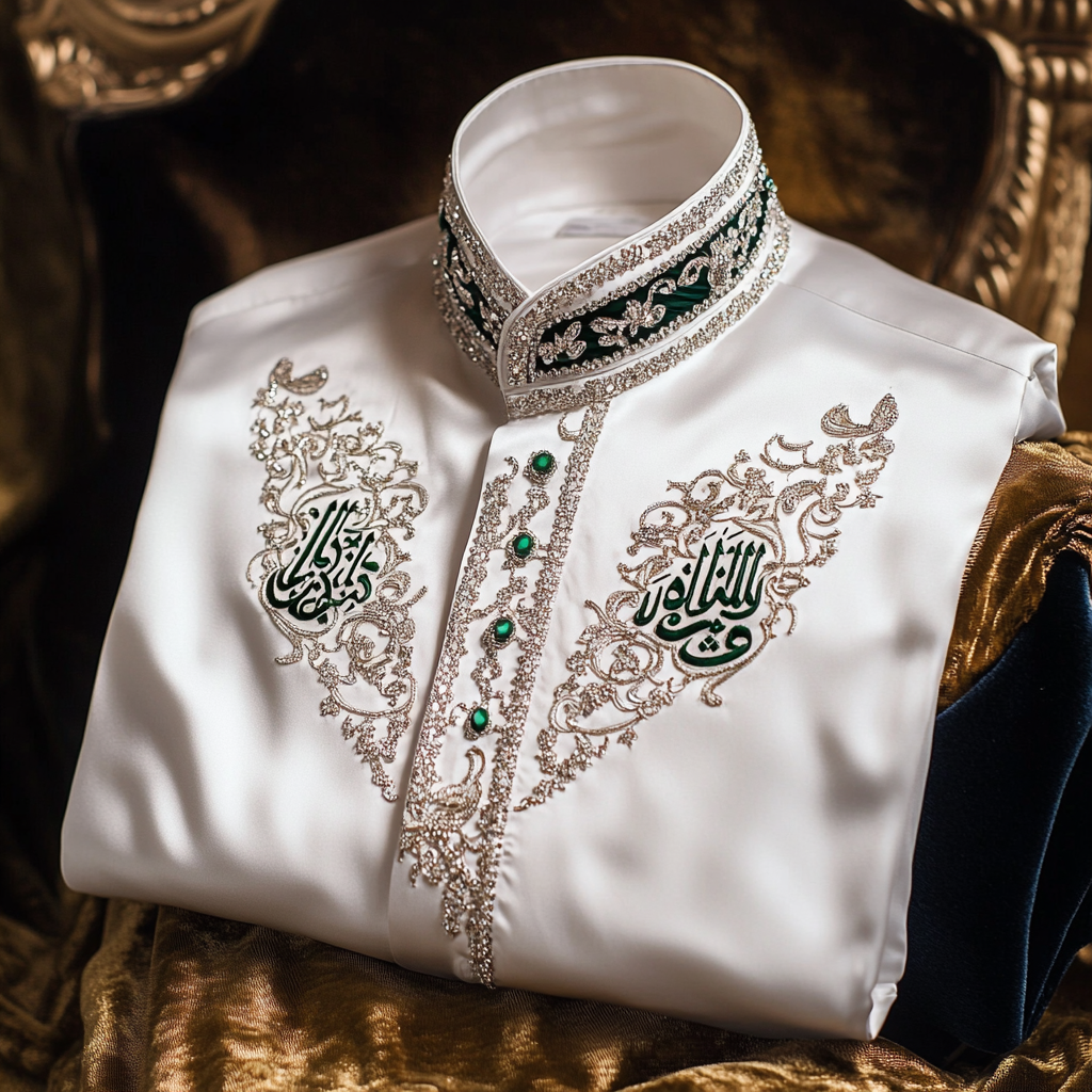 Luxurious and high-end Men's stand collar shirt floral patterns impeccable craftsmanship business leisure vacation long sleeve shirt