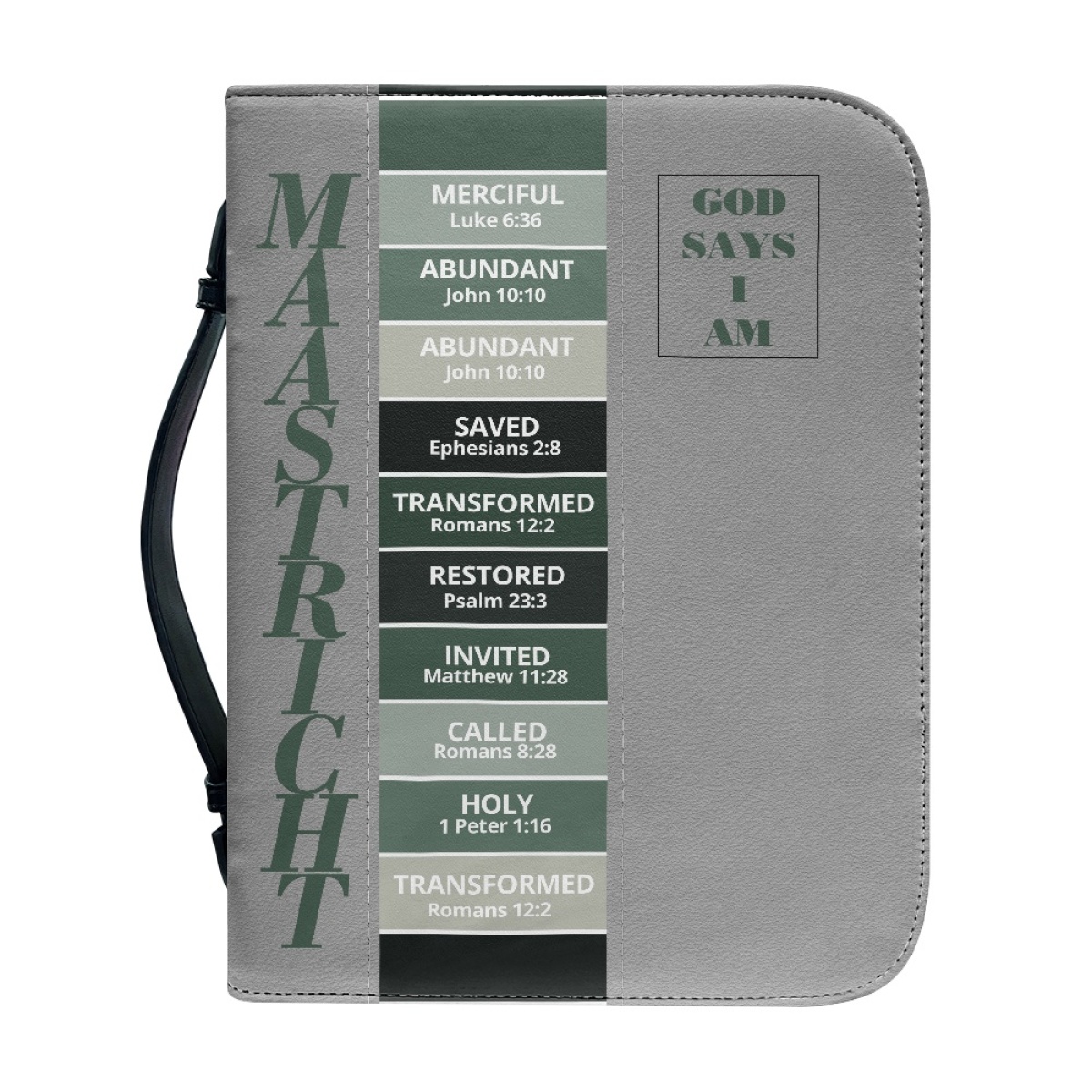 Letter by Letter Blessing: Khaki Personalized Bible Bag