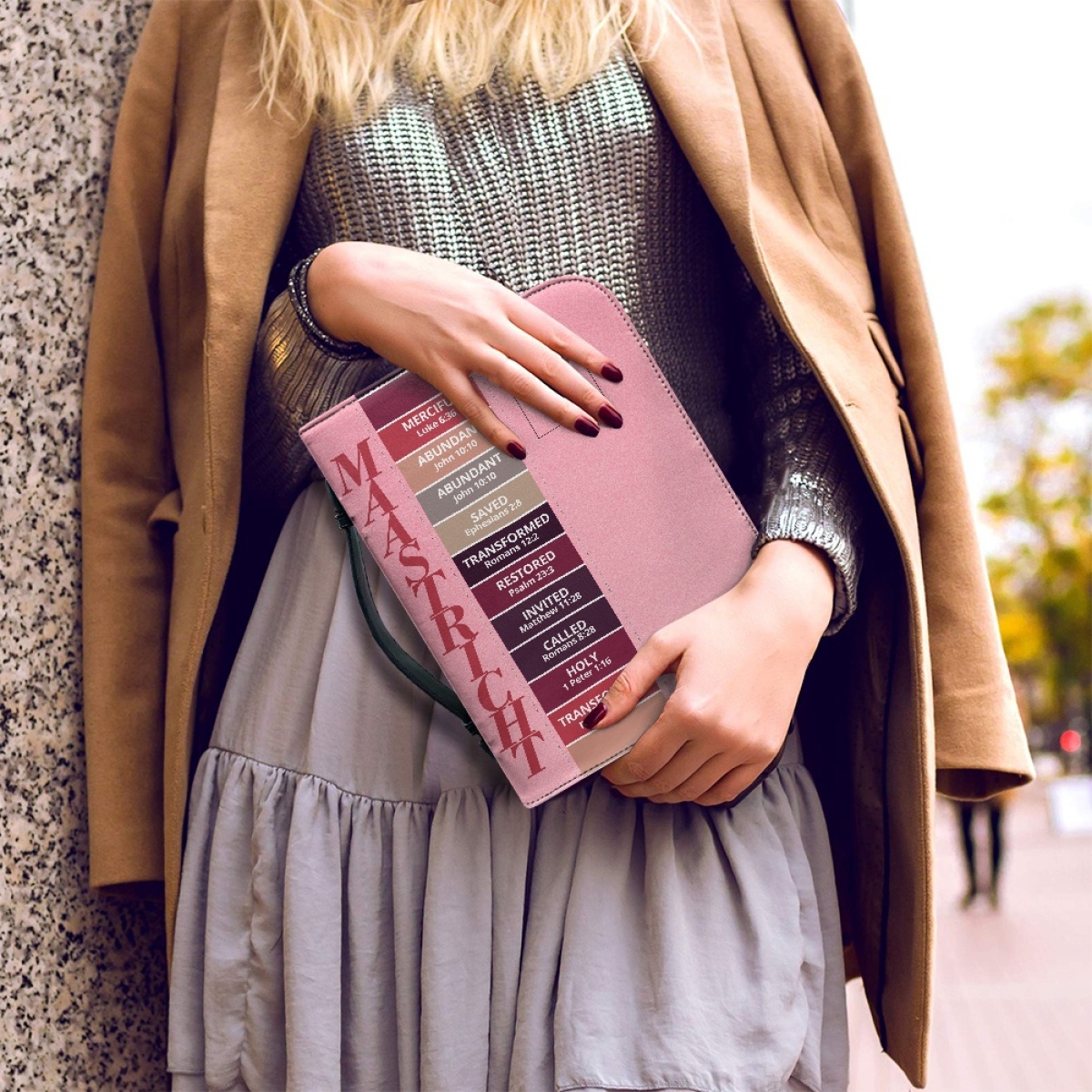 Letter by Letter Blessing: Pink Personalized Bible Bag