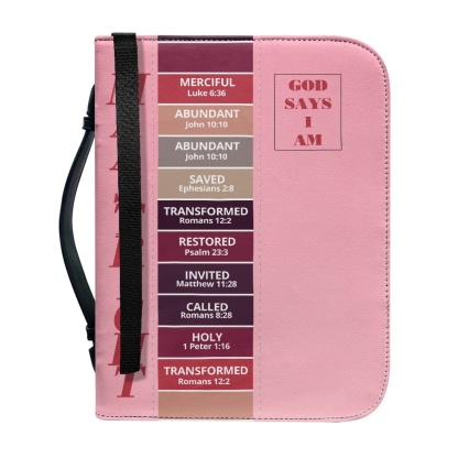 Letter by Letter Blessing: Pink Personalized Bible Bag