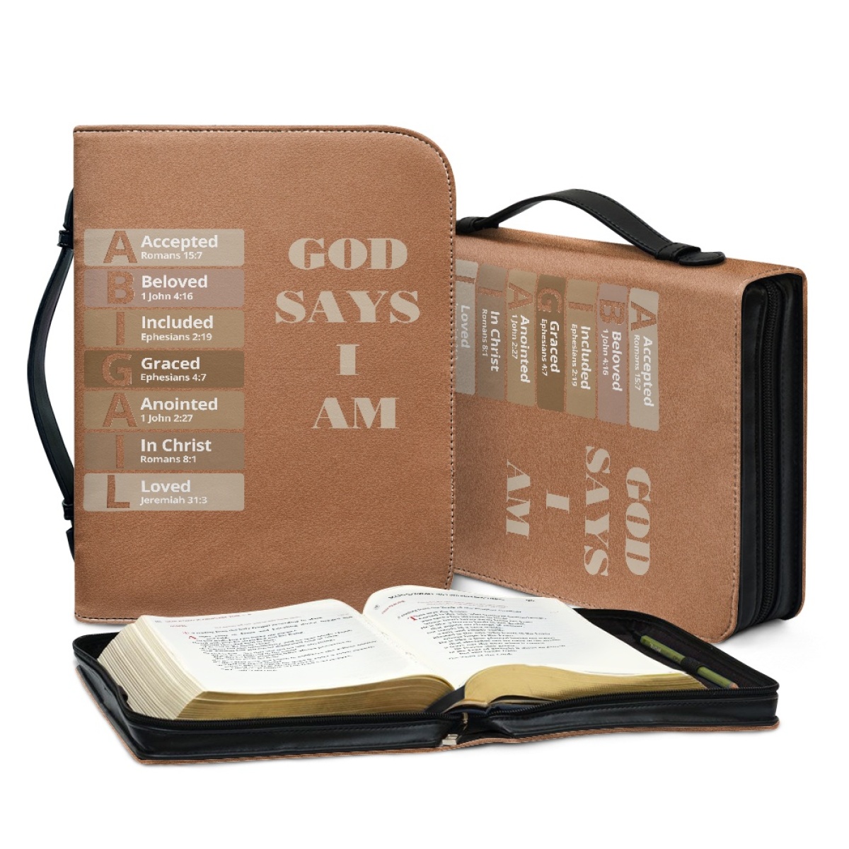 Letter by Letter Blessing: Personalized Bible Cover