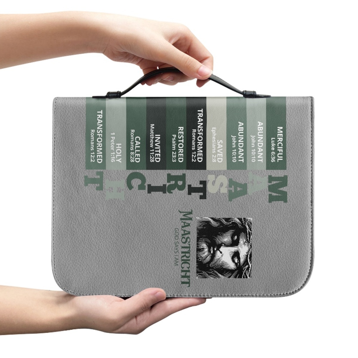 Letter by Letter Blessing: Khaki Personalized Bible Case