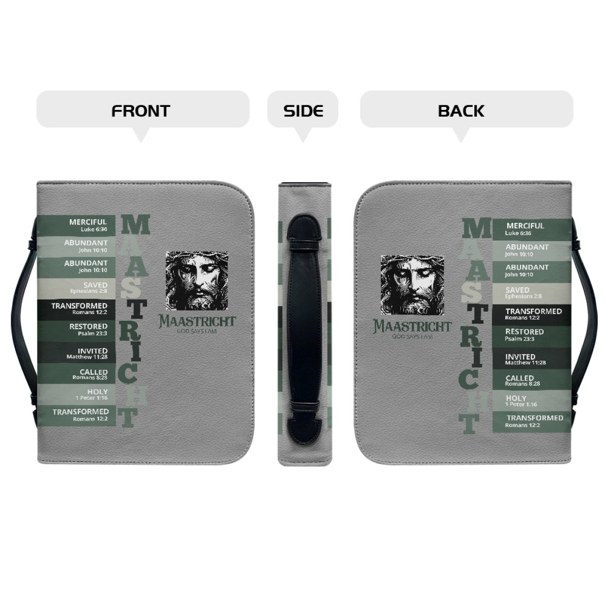 Letter by Letter Blessing: Khaki Personalized Bible Case